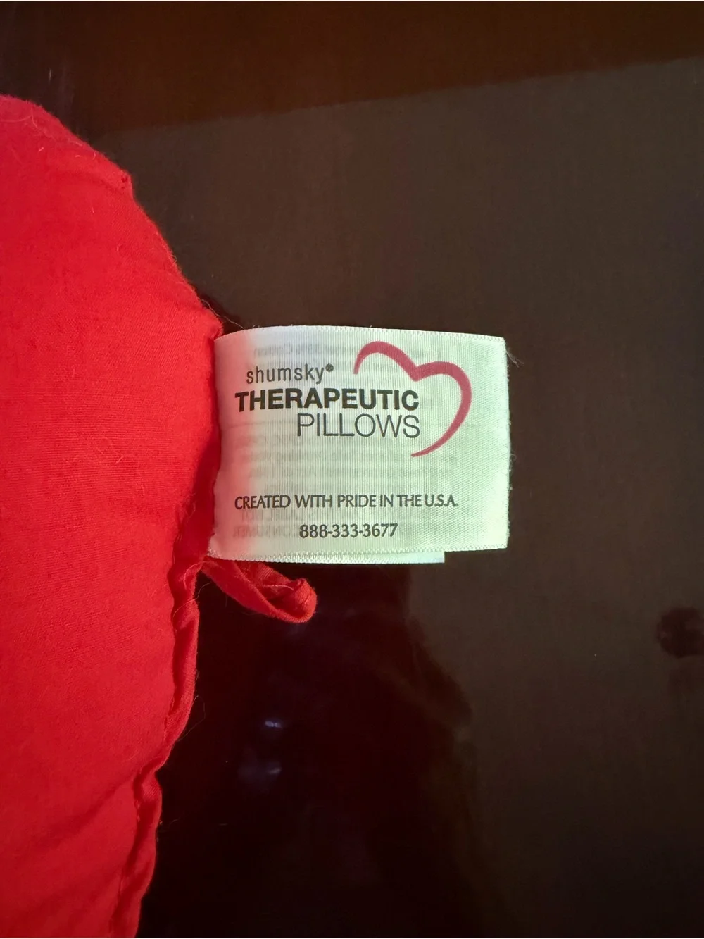Heart-Shaped Red Pillow with Anatomical Heart Graphic